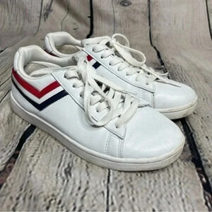 PONY Racer Tri Color Sneaker Women’s White Leather Sneaker size 8.5